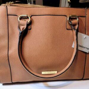 NWT Liz Claiborne Windsor Tote Large Zippered Multi Pocketed Vinyl Tote